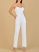 Lara 51122 - Beaded Bridal Jumpsuit-Dress-Lara-0-Ivory-Lara