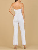 Lara 51122 - Beaded Bridal Jumpsuit-Dress-Lara-Lara
