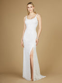 Bridal Beaded Gown with Slit