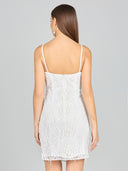 Lara 51132 - Spaghetti Strap Fringe Bridal Cocktail-Dress-Lara-Lara
