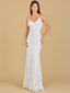 Lara 51138 - Beaded Spaghetti Strap Mermaid Gown-Dress-Lara-0-Ivory-Lara