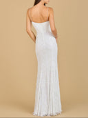 Lara 51138 - Beaded Spaghetti Strap Mermaid Gown-Dress-Lara-Lara