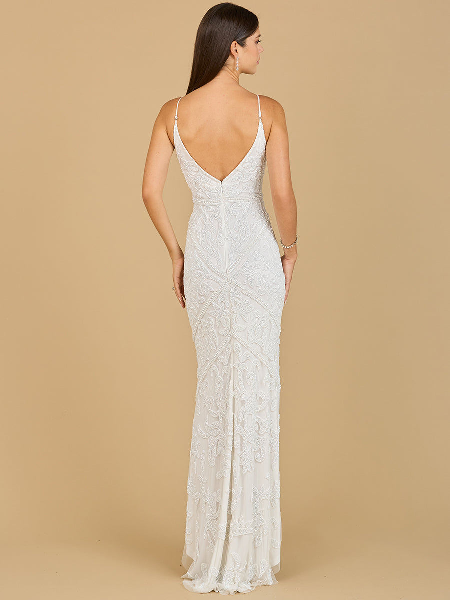 Beaded spaghetti strap dress sales