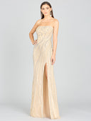Freddy Strapless Beaded Gown