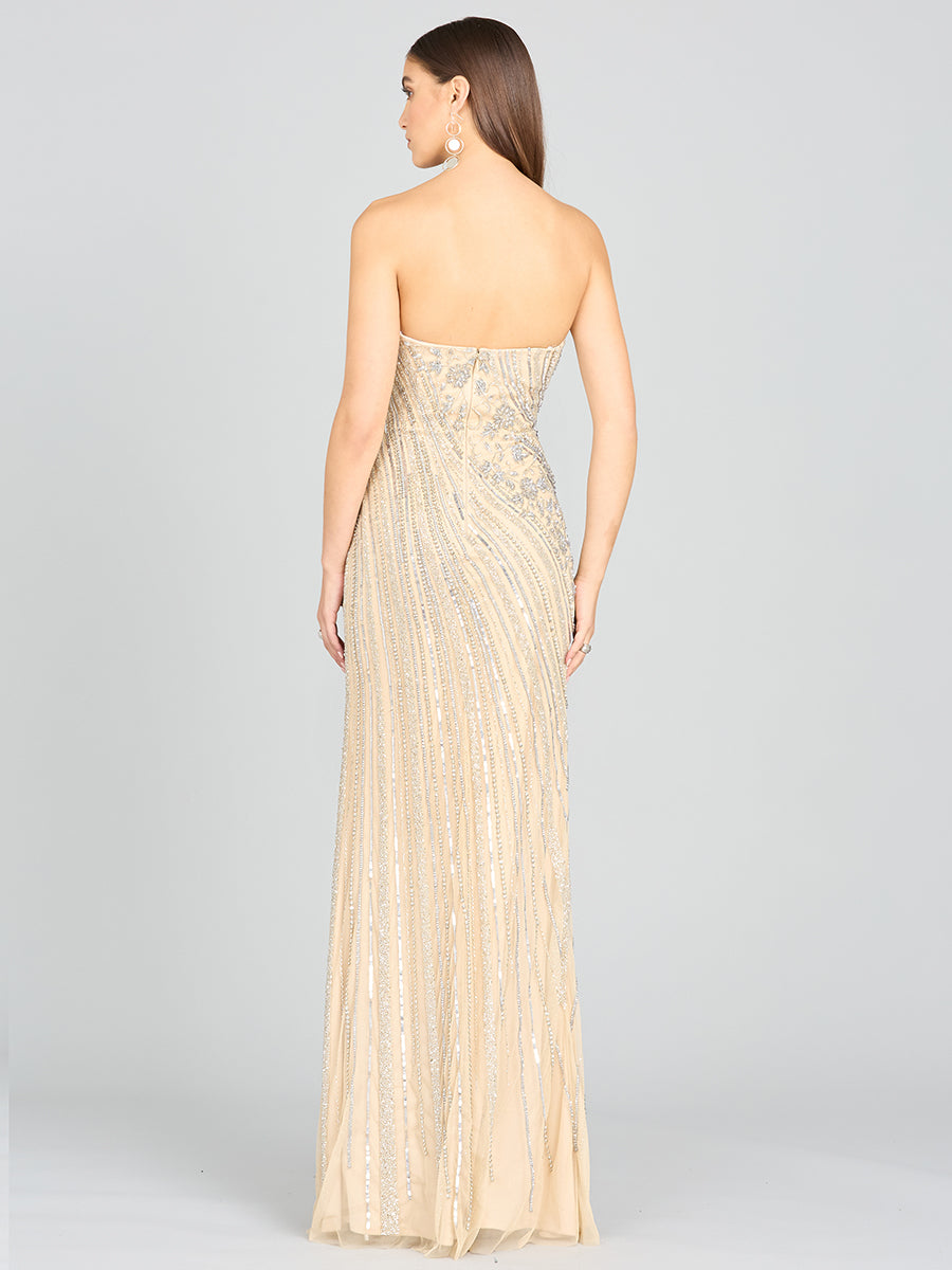 Freddy Strapless Beaded Gown